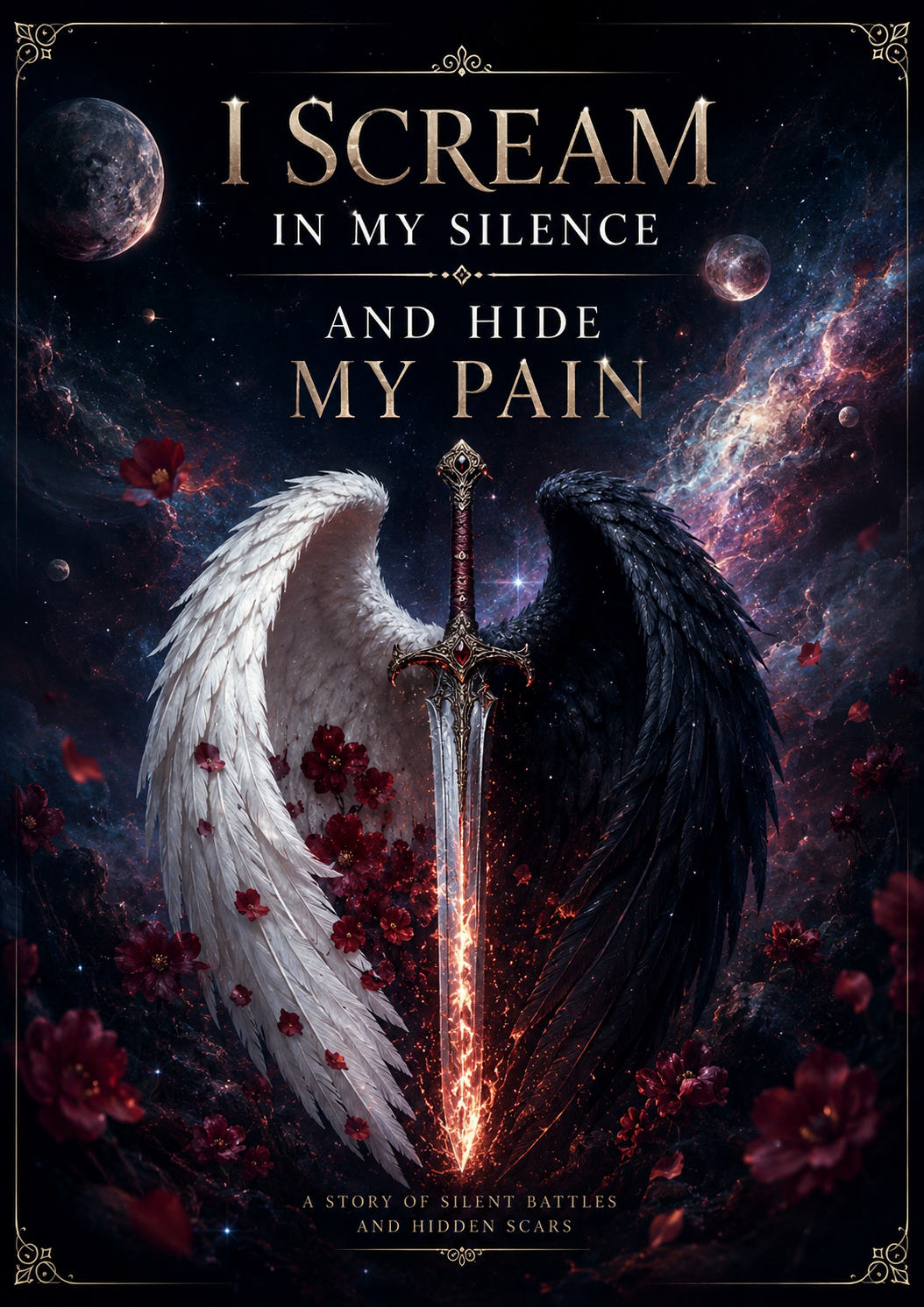 I scream in my silence and hide my pain.